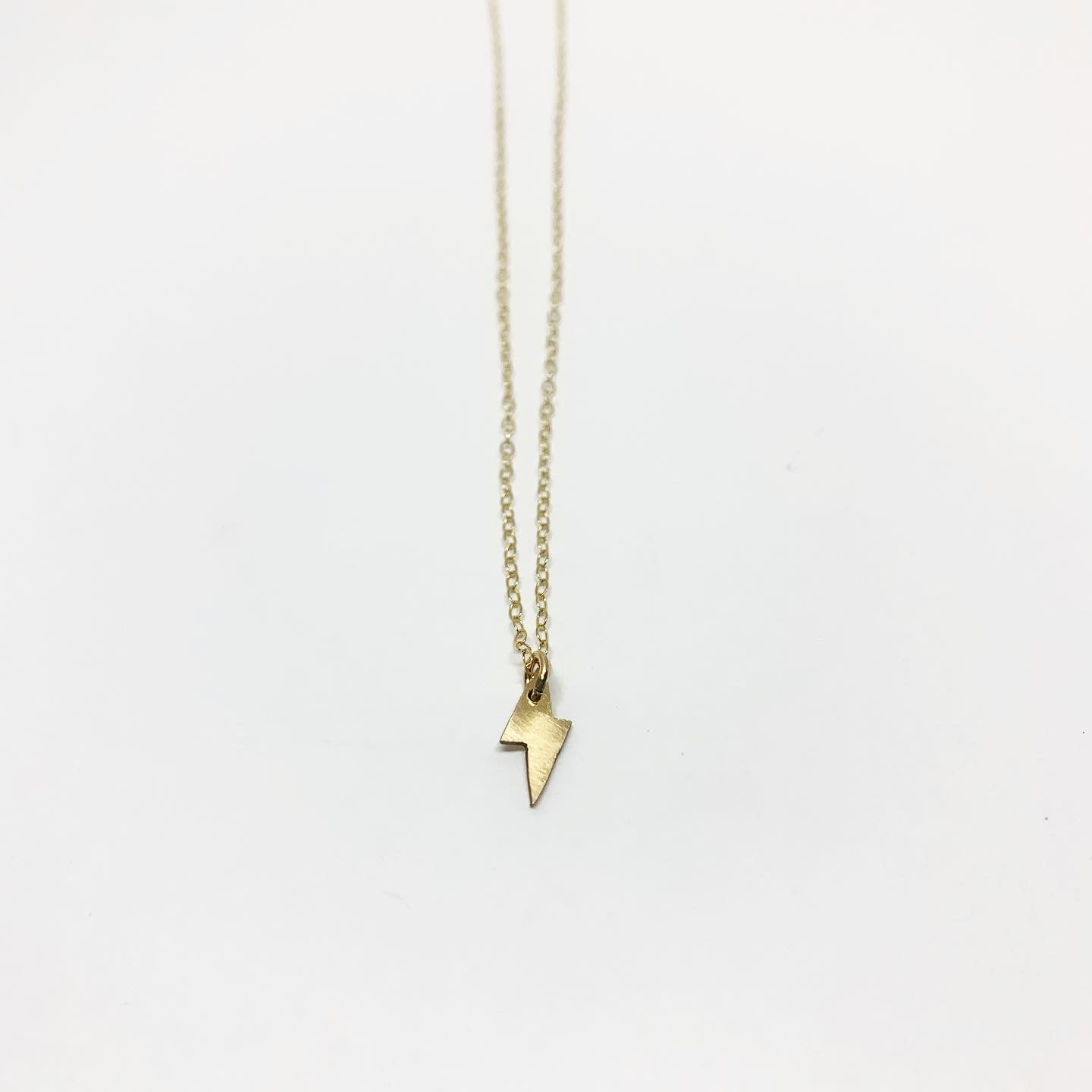 Mini Lightning Bolt Charm Necklace