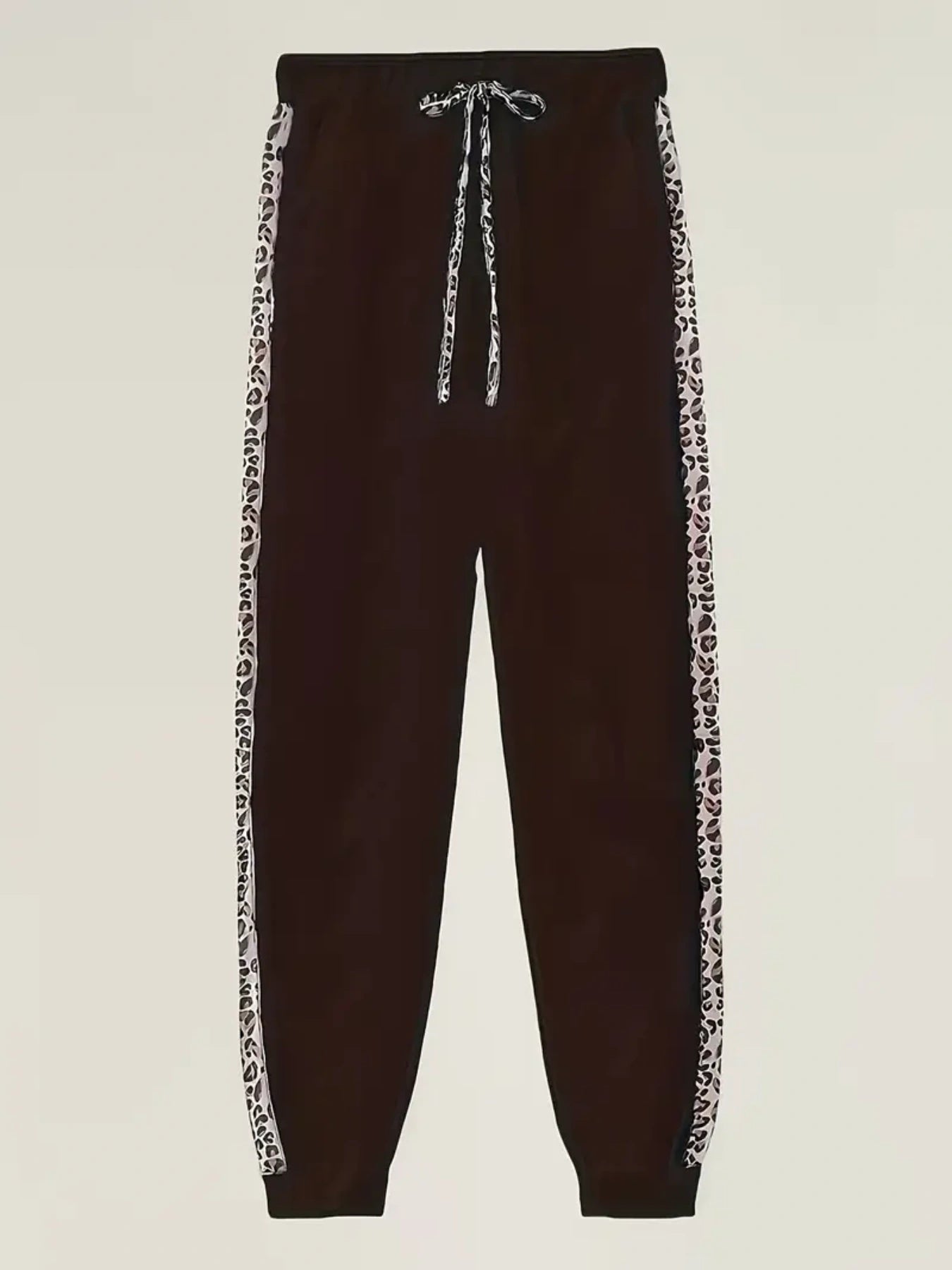 2 Pieces Of Women's Casual Leopard Print Jacket And Sports Pants Set, Long Sleeved Zipper Drawstring Jacket And Zipper Waist Slanted Pocket Sports Pants, Soft And Comfortable, Suitable For Outdoor And