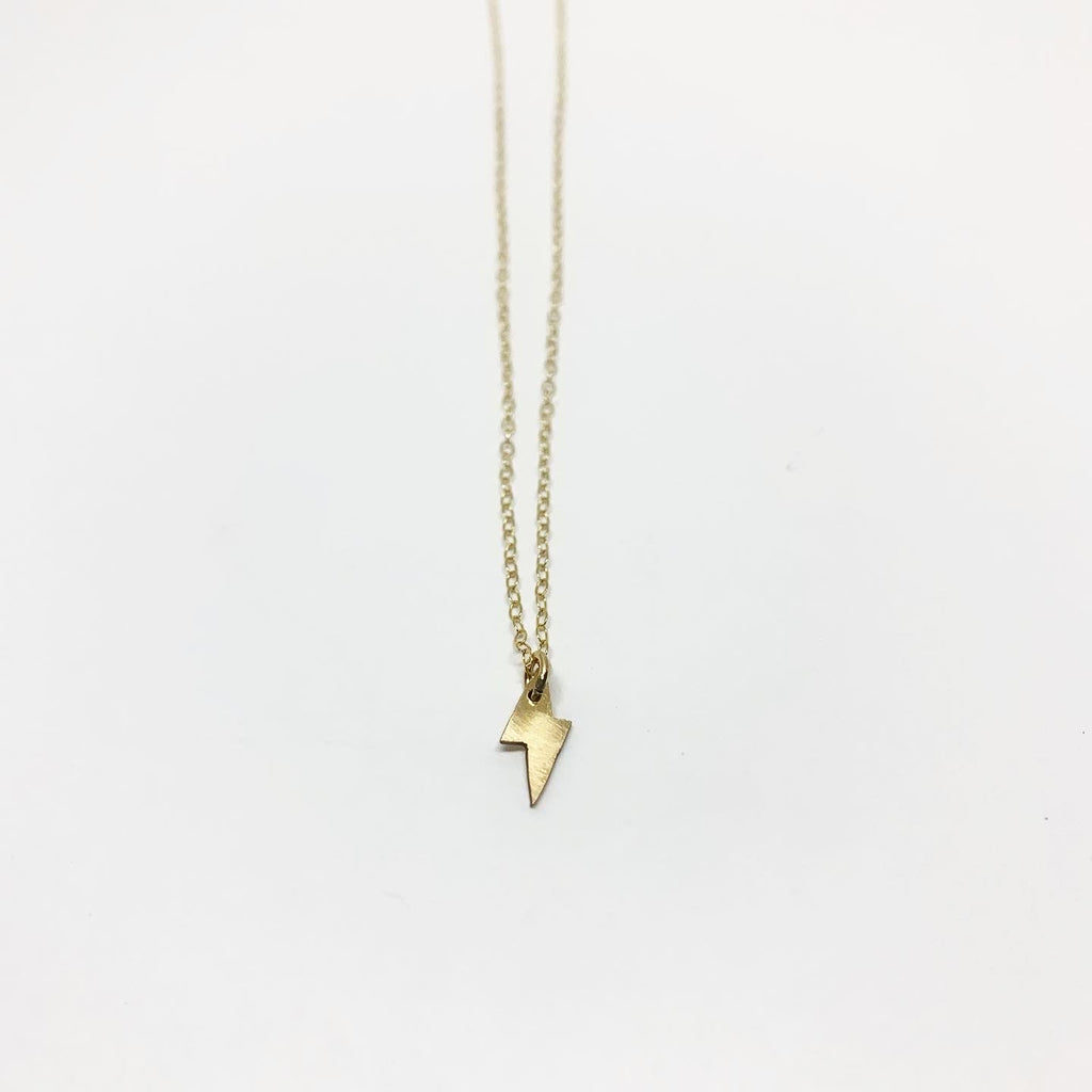 Mini Lightning Bolt Charm Necklace