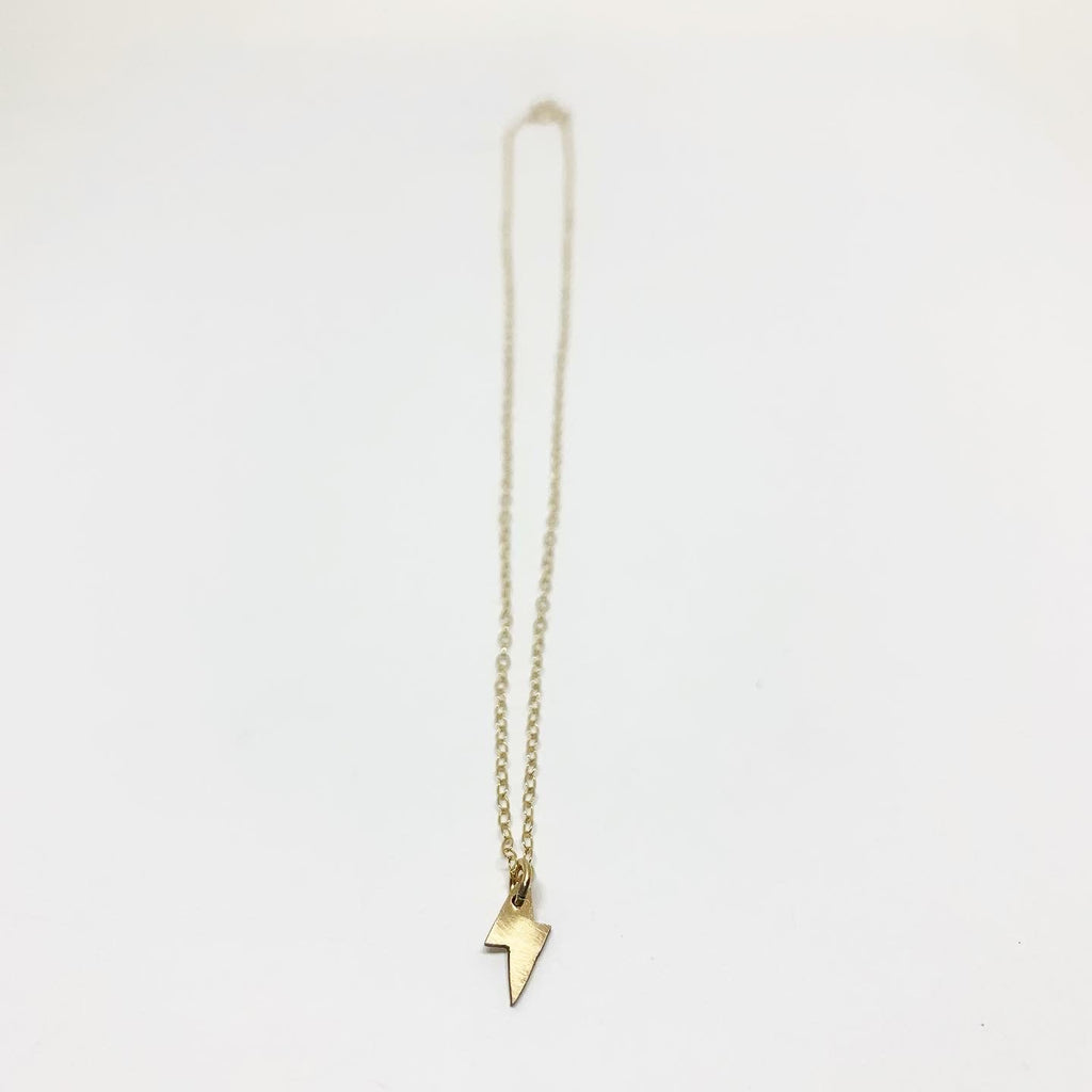 Mini Lightning Bolt Charm Necklace