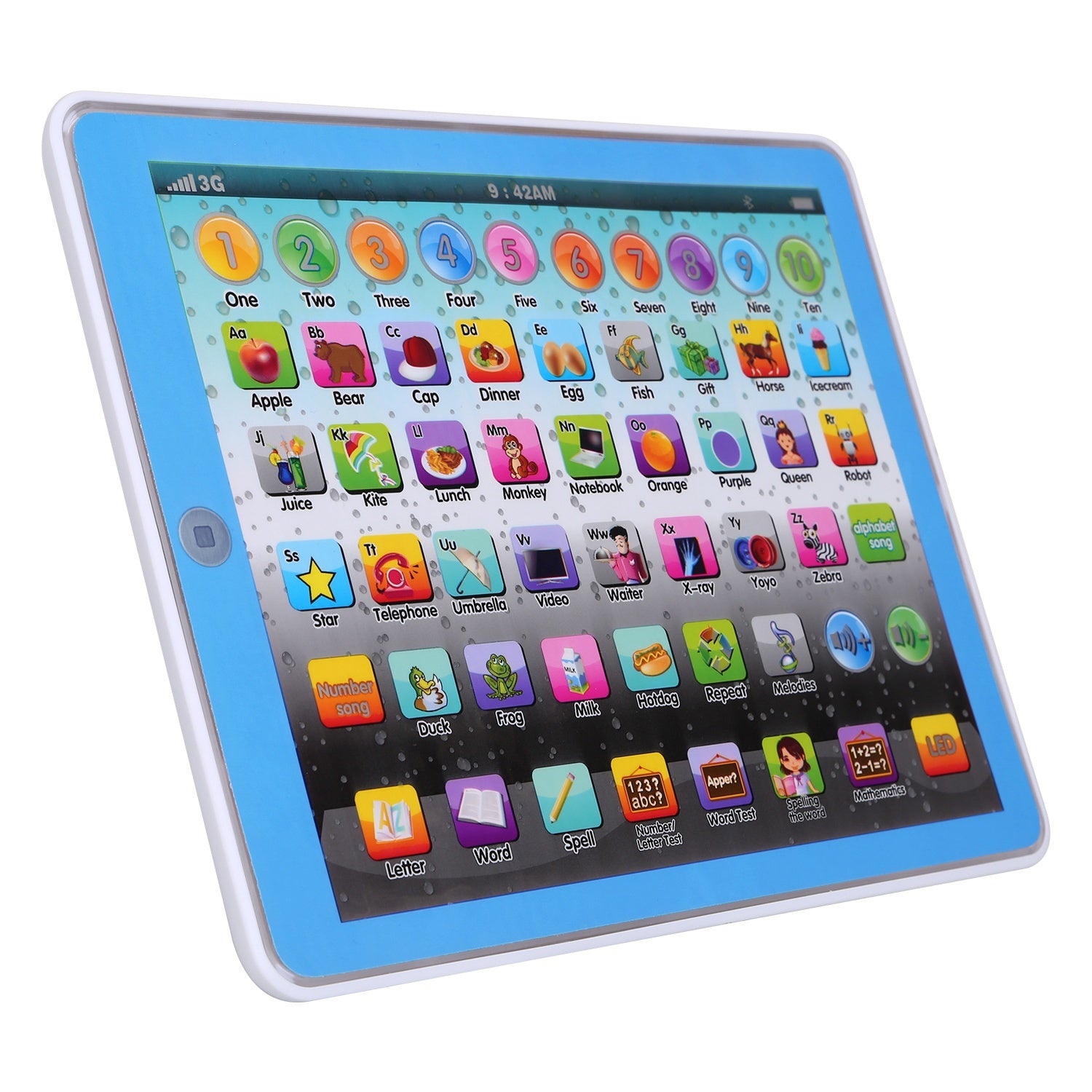 1Pc Kid Baby Toddler Tablet Toy Educational Learning Study Tablet Pad Gift For Aged 2 3 4 5 6 7 Girls Boys